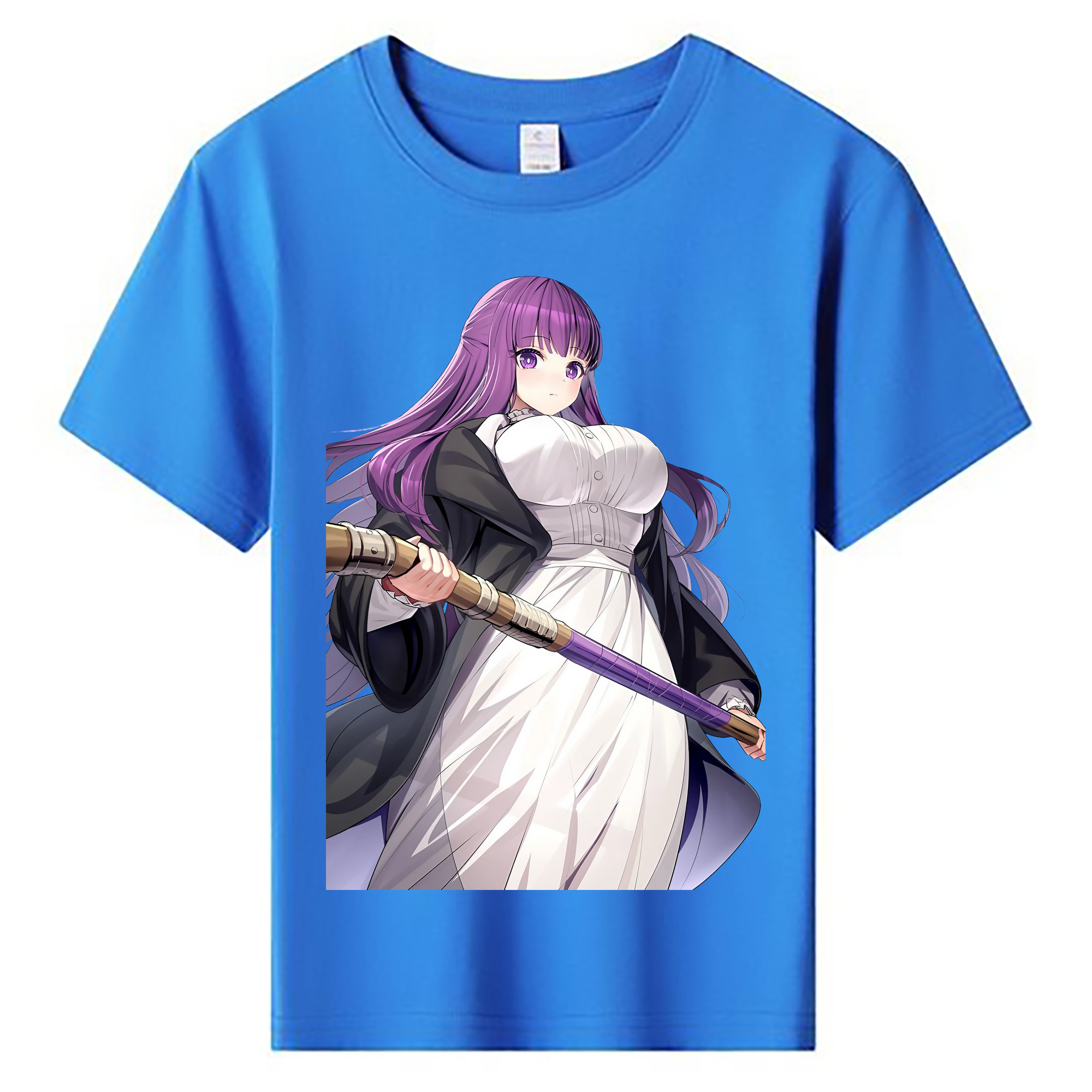 （画像用） 葬送のフリーレン Frieren 綿100％キッズTシャツ（フロントプリント）